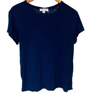Amour Vert T-Shirt Women's Large Navy NWT Organic Cotton Blend Short Sleeve USA